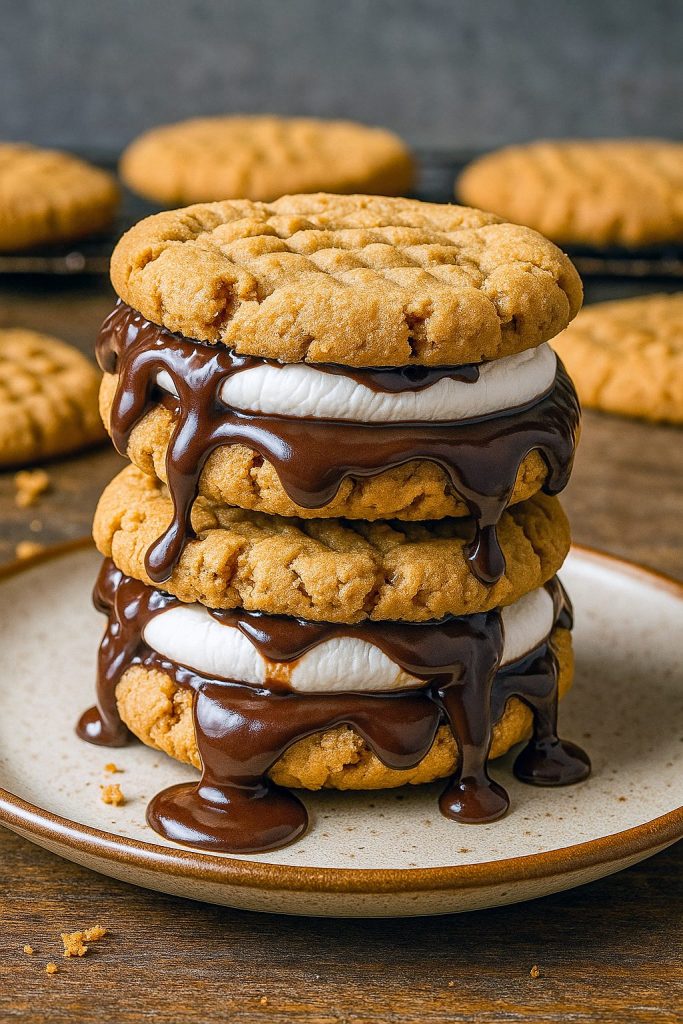 These Peanut Butter S’mores Cookie Sandwiches are the ultimate sweet treat—easy to make, fun to assemble, and impossible to resist!