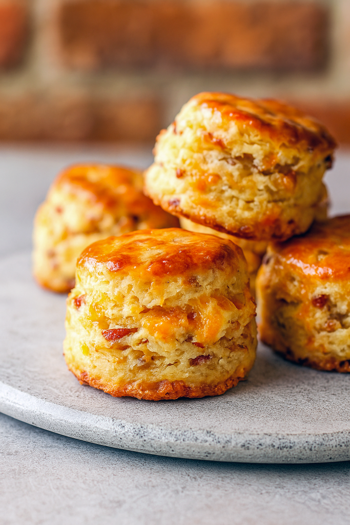 Warm Maple Bacon Cheddar Biscuits fresh from the oven—ideal Easter Side Dishes featuring Bacon Cheddar goodness, a simple Biscuit Recipe with Homemade Bread texture, perfect for Breakfast Brunch Recipes, Brunch Recipes, fluffy Scones, and other crowd-pleasing Bread Recipes Homemade in your Easter Side Dishes Recipes lineup.