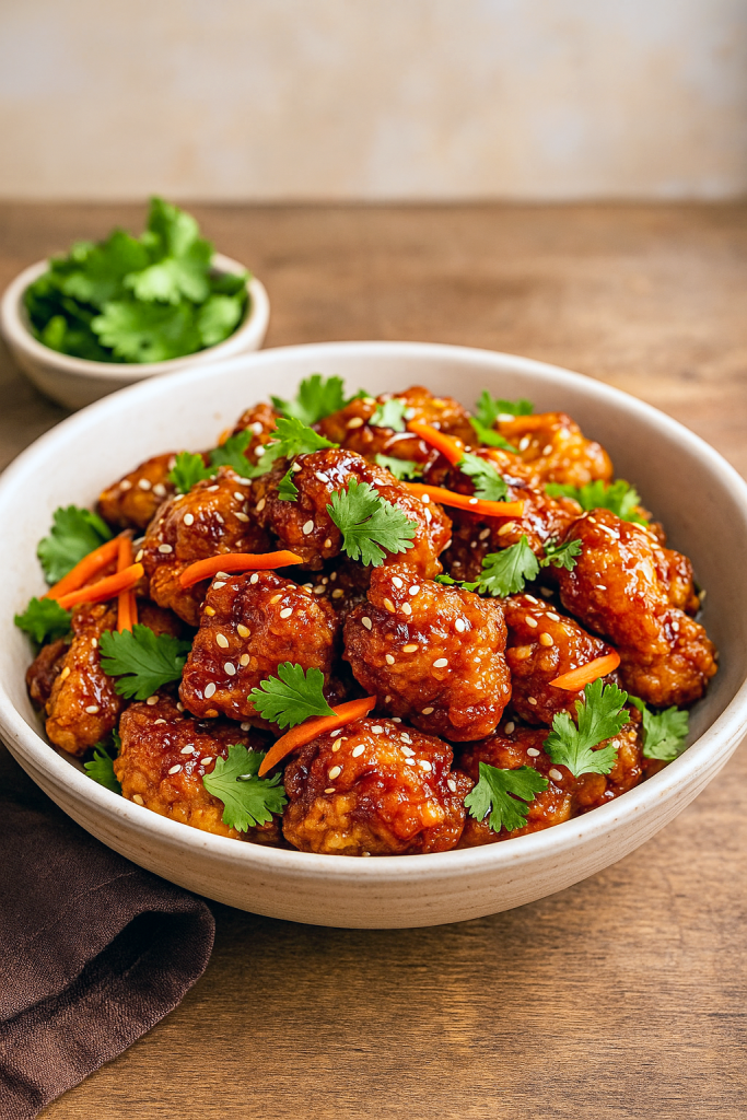 Golden, crispy chicken bites dusted with Thai Chicken Seasoning, drizzled in Sweet Thai Chicken glaze, and garnished with cilantro—your shortcut to irresistible Thai Ginger Chicken Recipes.