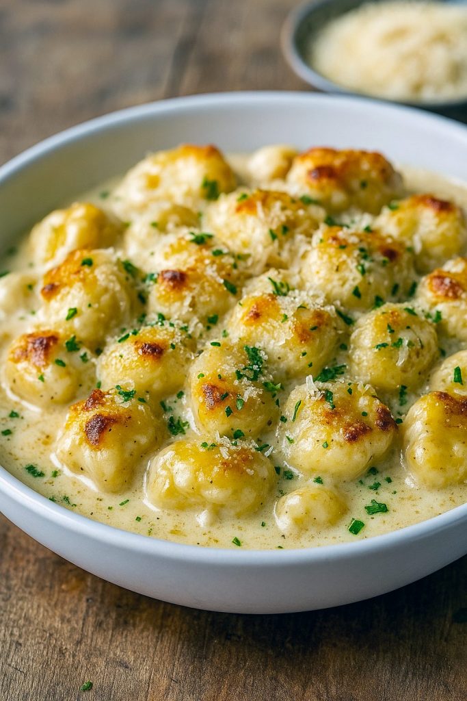 A warm skillet of creamy crack chicken gnocchi with pillowy dumplings coated in cheese sauce, spinach leaves, and bacon bits—your go-to Meal With Gnocchi, perfect for Quick 10 Minute Meals, Saturday Night Meal Ideas, and a standout from Healthy Dinner Ideas For 1, Easy Dinner Recipes Low Ingredient, Yummy Gnocchi Recipes, Cream Cheese Gnocchi, What To Make With Gnocchi Dishes, and a top pick for Easy Meals To Take To Work.