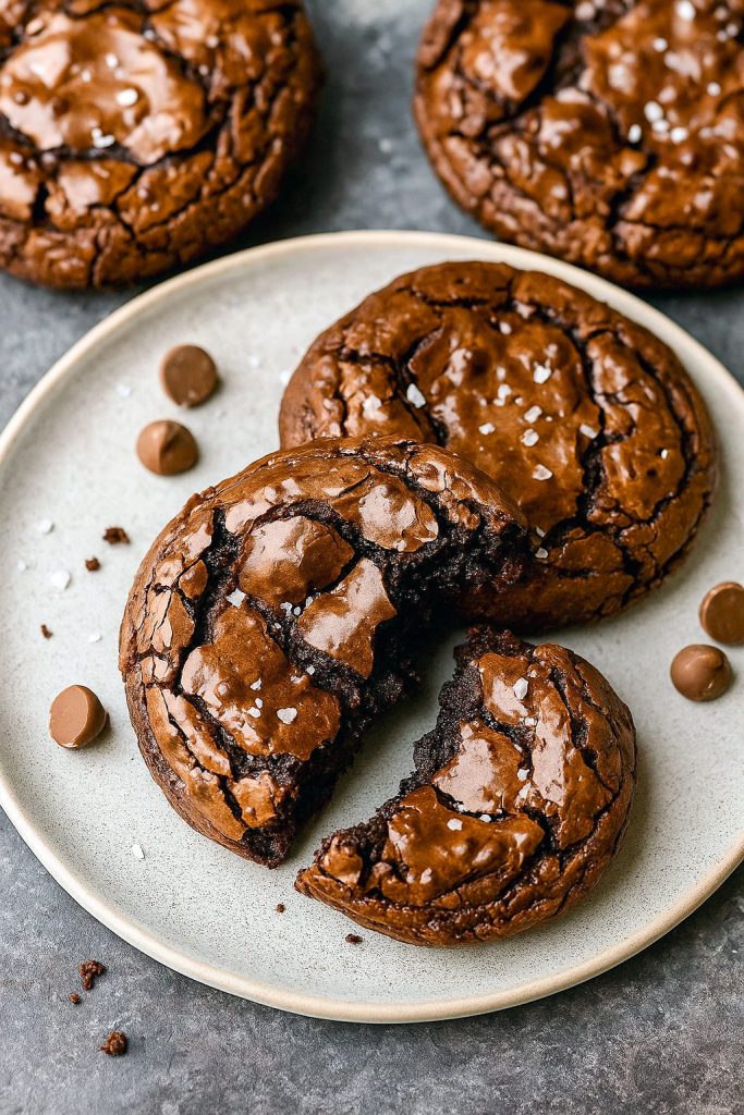 Top-down shot of fudgy brookies inspired by a S'mores Brownies Recipe, studded with marshmallow bits like Easy S’more Cookies, echoing the best S’more Brownies Recipe and perfect for sharing as a viral Cookies Recette.