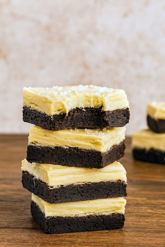 Close-up of Salted Caramel Chocolate Sugar Cookie Bars topped with creamy salted caramel frosting and sea salt, inspired by Salted Caramel Oatmeal Chocolate Chip Cookie Bars and Choc Chip Caramel Cookie Bars, perfect for fans of Gooey Salted Caramel Chocolate Chip Cookie Bars, Caramel Dessert Recipes, and decadent Caramel Desserts like Chocolate Cookie Bars or Lemon Sugar Cookies.