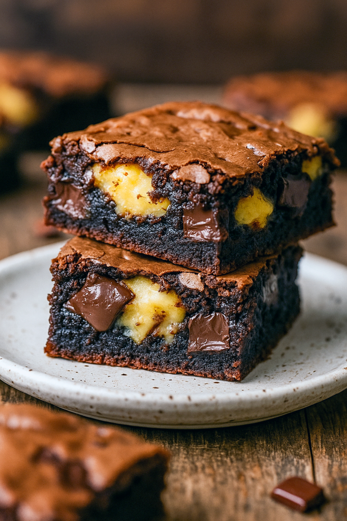 A platter of small squares featuring a marbled layer of dark brownie and creamy cheesecake, each topped with a drizzle of chocolate—perfect Brownie Cheesecake Cookies for Sharable Desserts, showcasing Choco Cheesecake, Cheesecake Brownie Bites, and one of the Best Desserts Ever for any Dessert For Party or as part of Impressive Dessert Ideas and Classy Desserts collections.