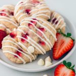 Shortcake Cookies Shortbread rounds studded with berries—classic Shortcake Cookies meets Easy Strawberry Cookies in every glazed bite.