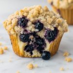 A dozen Streusel Muffins dotted with juicy berries, each crowned by a golden Cinnamon Crumble, showcasing classic Basic Blueberry Muffins turned dreamy Berry Muffins.