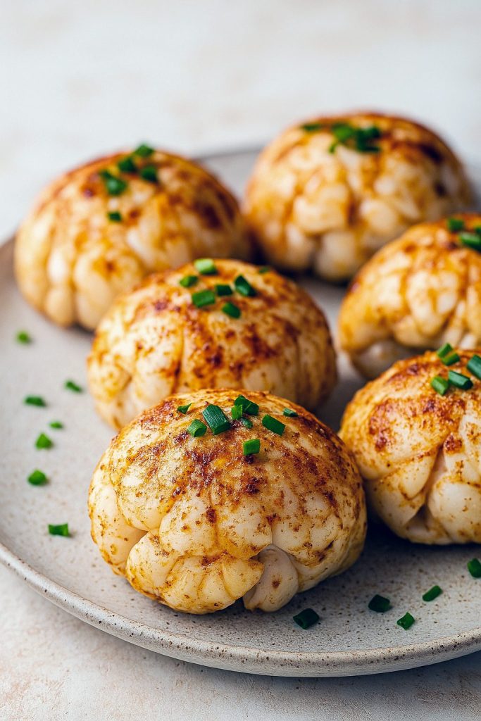 Golden-brown Crab Bombshell appetizer balls made with lump crab, cheese, and seasoning, baked or fried until crisp—an irresistible pick for Crab Recipe Ideas, party snacks, or Lump Crab Recipes Healthy fans.