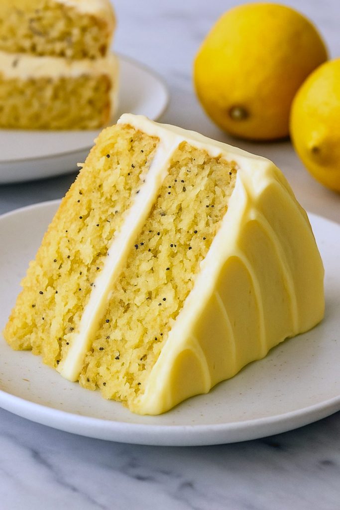 Moist and fluffy Lemon Poppyseed Layer Cake with cream cheese frosting, shown as a 6 Inch Lemon Poppyseed Cake sliced and garnished with lemon zest—an easy and beautiful Lemon Poppyseed Cake Recipe to enjoy alongside Shortcake Cake, Easy Strawberry Shortcake, or even a spring Cupcake Cake. A fresh alternative to the Love And Lemons Carrot Cake Recipe Pdf, this Poppy Seed Cake Recipe is a bright and Lemon Cake Easy enough for beginners.